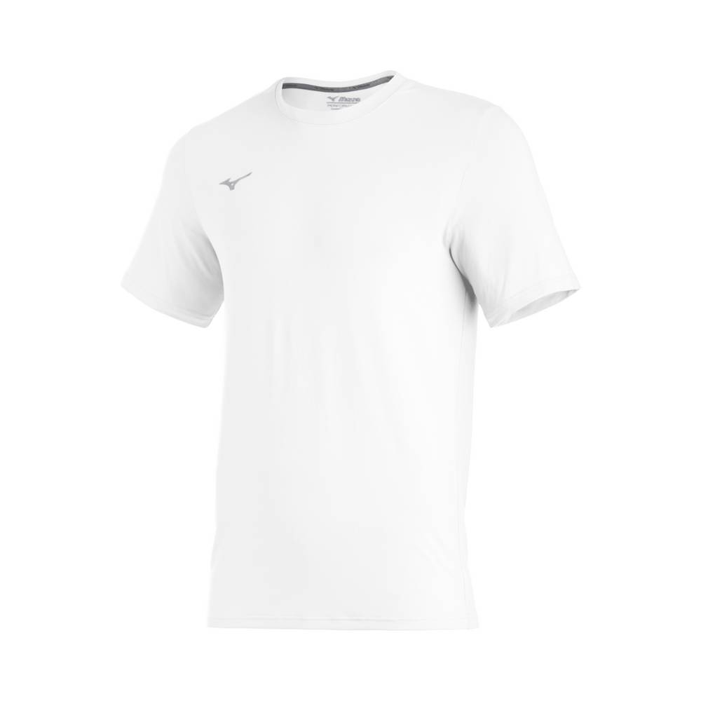 Panske Tričko Mizuno Comp Diamond Short Sleeve Crew Baseball Biele Vypredaj RIXO65197
